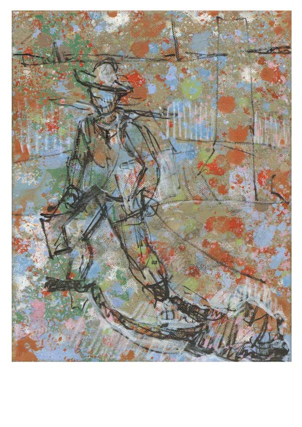 Stefan Kraft: Der Maler auf dem Weg zur Arbeit, 2017