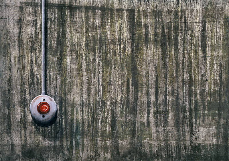 Stefan Kraft; Hausflur III, 1985; Dispersionsfarbe und Gouache auf Papier, ca. 59 × 84 cm; &copy; Stefan Kraft / VG Bild-Kunst, Bonn