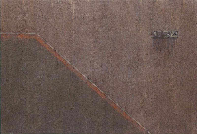 Stefan Kraft; Hausflur VI, 1985; Dispersionsfarbe und Gouache auf Leinwand, 130 x 195 cm; © Stefan Kraft / VG Bild-Kunst, Bonn