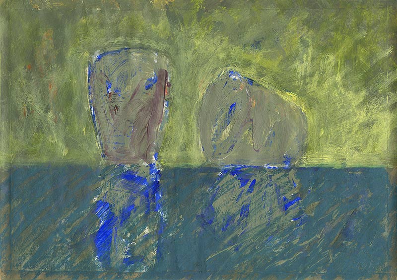 Stefan Kraft; Becherbild, 2001; Acryl und Pastell auf Papier, 29,8 × 41,9 cm; &copy; Stefan Kraft / VG Bild-Kunst, Bonn