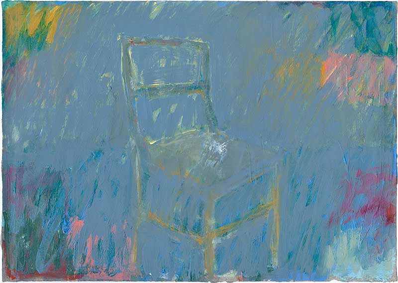 Stefan Kraft; Stuhl (Gepäck XLI), 2003; Acryl, Collage und Pastell auf Papier, 29,9 × 42,1 cm; &copy; Stefan Kraft / VG Bild-Kunst, Bonn