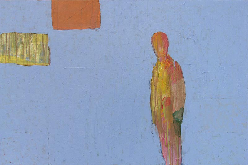 Stefan Kraft; Gepäck LXXXV, 2009/17; Collage und Acryl auf Leinwand, 80 × 120 cm; &copy; Stefan Kraft / VG Bild-Kunst, Bonn