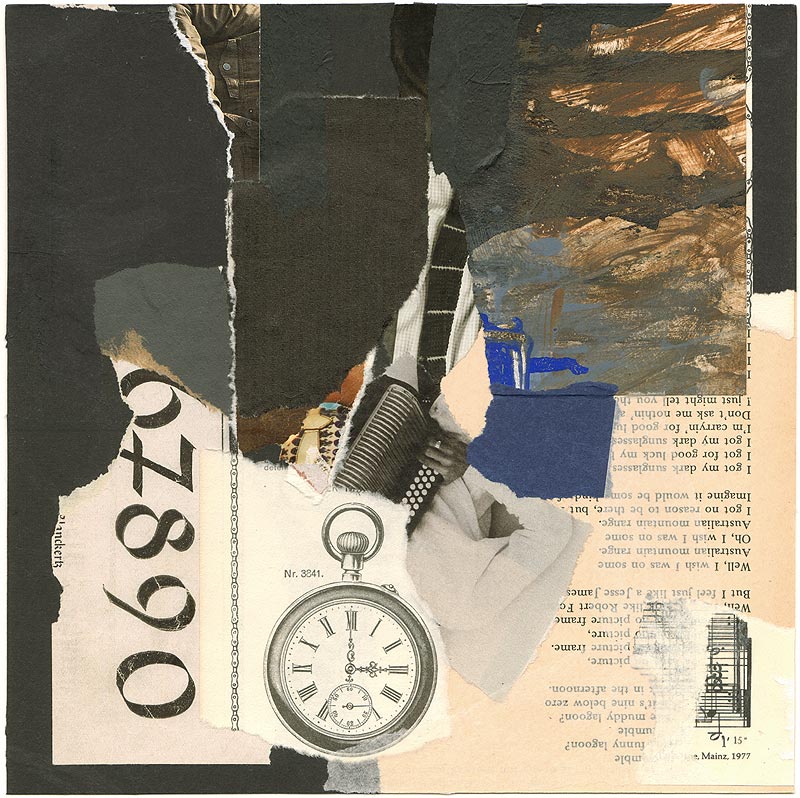 Stefan Kraft; 3 pm (Outlaw Blues), 2015; Collage, ca. 20 × 20 cm; © Stefan Kraft / VG Bild-Kunst, Bonn