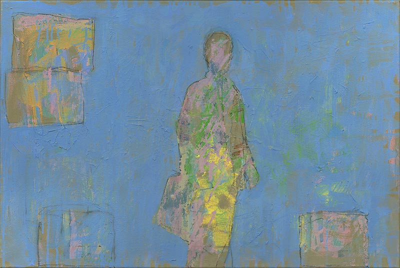 Stefan Kraft; Gepäck, 2017; Öl auf Leinwand, 40 × 60 cm; &copy; Stefan Kraft / VG Bild-Kunst, Bonn