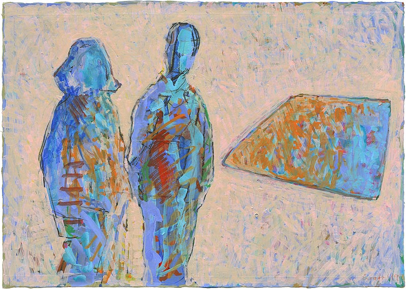 Stefan Kraft; Gepäck LVI,  2003/19; Collage, Acryl, Pastell, Aquarellstift und Polychromos auf Papier, 30,1 x 42,4 cm; © Stefan Kraft / VG Bild-Kunst, Bonn