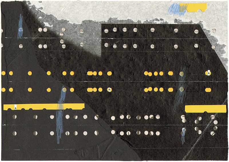 Stefan Kraft; Unter jedem Dach ein Ach, 2019; mit Stephanie Krumbholz; Collage und Buntstift auf Papier (angefangen von S. Kraft, fertiggestellt von S. Krumbholz), 21,1 × 29,8 cm; &copy; Stefan Kraft / Stephanie Krumbholz / VG Bild-Kunst, Bonn