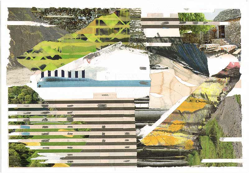 Stefan Kraft; sonst., 2019; mit Stephanie Krumbholz; Collage und Bleistift auf Papier (angefangen von S. Krumbholz, fertiggestellt von S. Kraft), 21,1 × 29,8 cm; © Stefan Kraft / Stephanie Krumbholz / VG Bild-Kunst, Bonn