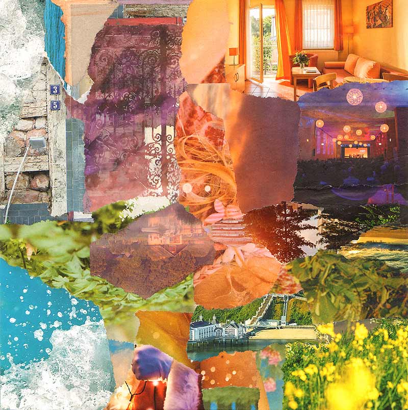 Souvenirs von Rügen, 2021 • Collage, ca. 20 × 20 cm
