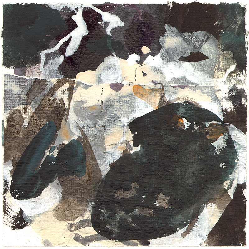 Stefan Kraft; EB II, 2023; mit Erdmute Blach; Mischtechnik auf Papier (angefangen von E. Blach, fertiggestellt von S. Kraft), ca. 20 × 20 cm; © Stefan Kraft / Erdmute Blach / VG Bild-Kunst, Bonn