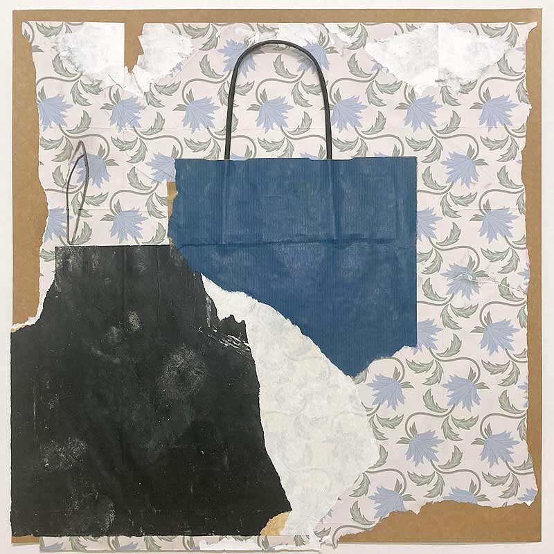 Stefan Kraft; ohne Titel (Tasche ’24/1), 2024; Collage, ca. 44 × 44 cm; &copy; Stefan Kraft / VG Bild-Kunst, Bonn