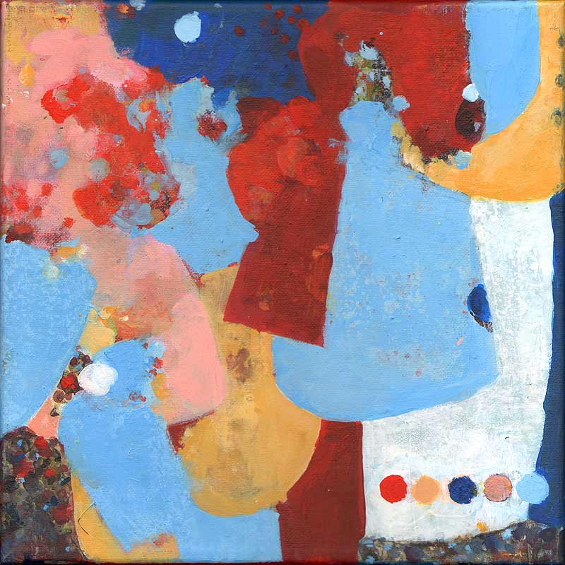 Stefan Kraft; SE 2, 2024; mit Erdmute Blach; Acryl auf Leinwand (angefangen von S. Kraft, fertiggestellt von E. Blach), 30 × 30 cm; © Erdmute Blach / Stefan Kraft / VG Bild-Kunst, Bonn