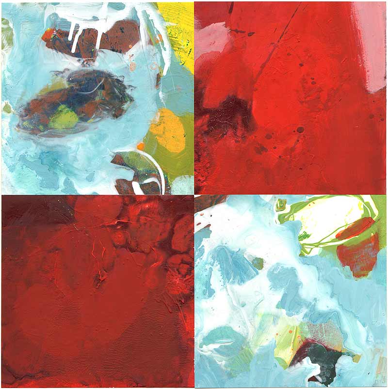 Stefan Kraft; EB V, 2025; mit Erdmute Blach; Mischtechnik auf Papier (angefangen von E. Blach, fertiggestellt von S. Kraft), ca. 44 × 44 cm; &copy; Stefan Kraft / Erdmute Blach / VG Bild-Kunst, Bonn