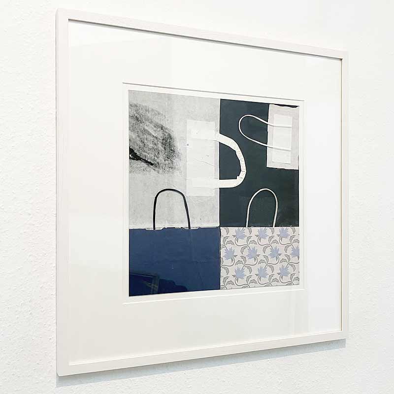 4 Taschen 2, 2026 • Collage, ca. 44 × 44 cm (gerahmt ca. 73 × 73 cm)