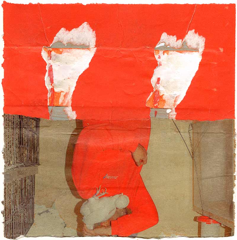 Stefan Kraft; Zwei, 2026; Collage, ca. 20 × 20 cm; &copy; Stefan Kraft / VG Bild-Kunst, Bonn